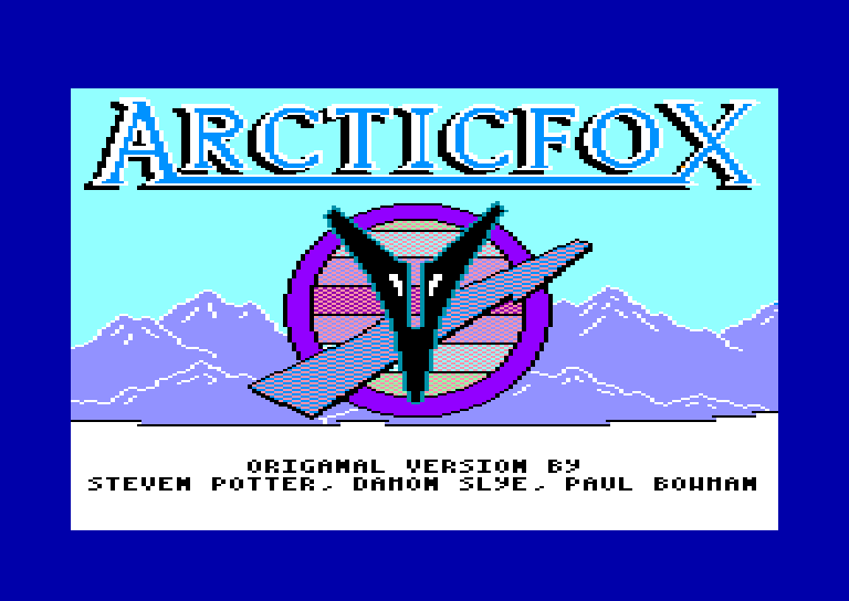 screenshot of the Amstrad CPC game Arcticfox by GameBase CPC