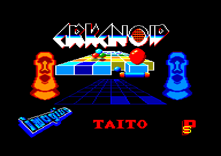screenshot of the Amstrad CPC game Arkanoid by GameBase CPC