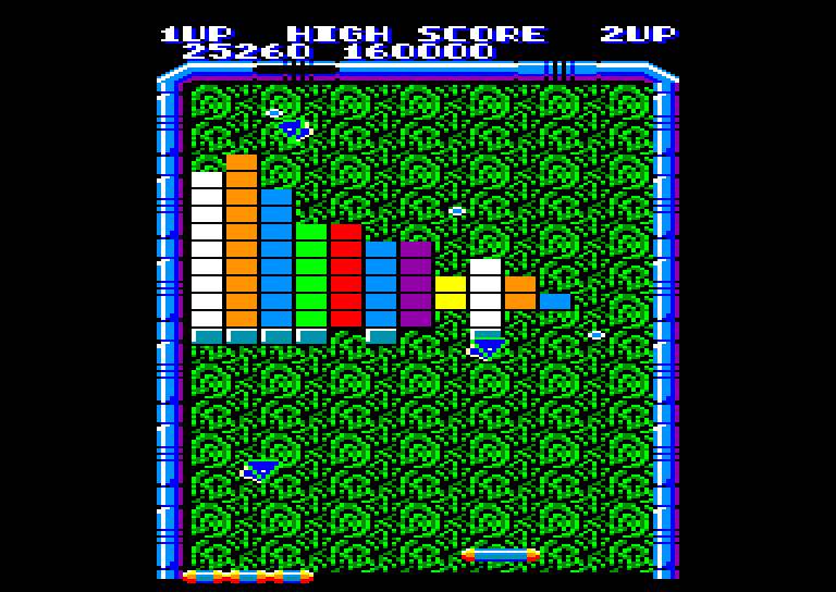 screenshot of the Amstrad CPC game Arkanoid by GameBase CPC