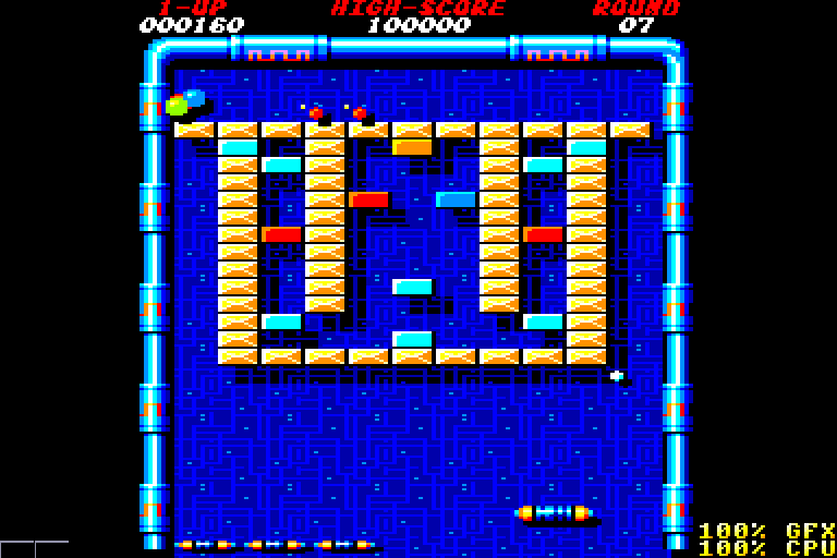 screenshot of the Amstrad CPC game Arkanoid - Revenge of Doh by GameBase CPC