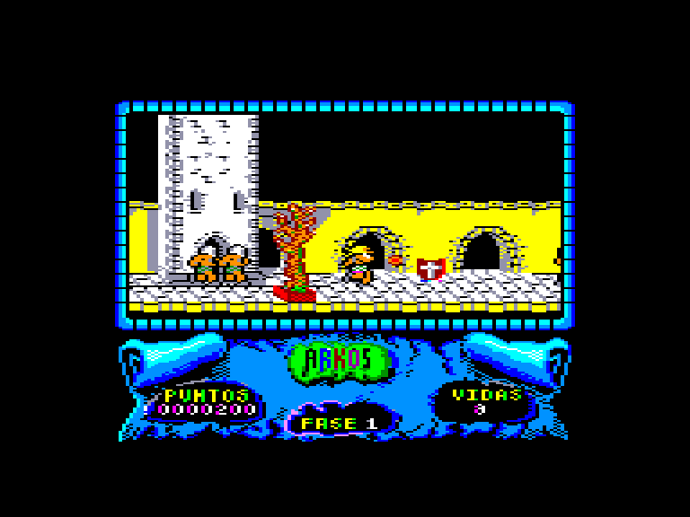 screenshot of the Amstrad CPC game Arkos by GameBase CPC