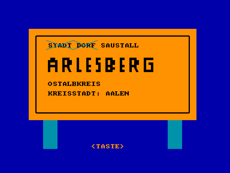 screenshot of the Amstrad CPC game Arlesberg by GameBase CPC