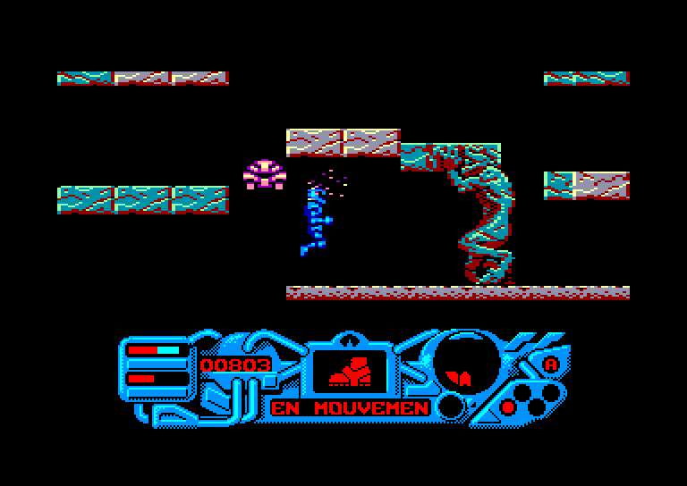 screenshot of the Amstrad CPC game Armure Sacree d'Antiriad (l') by GameBase CPC