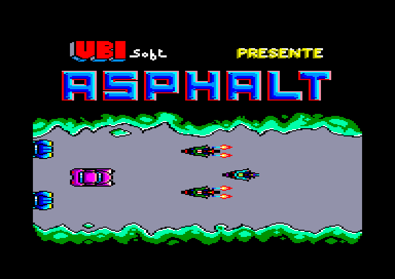 screenshot of the Amstrad CPC game Asphalt