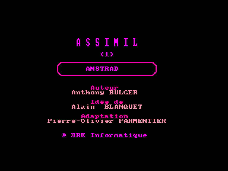screenshot of the Amstrad CPC game Assimil - Le Nouvel Anglais Sans Peine by GameBase CPC