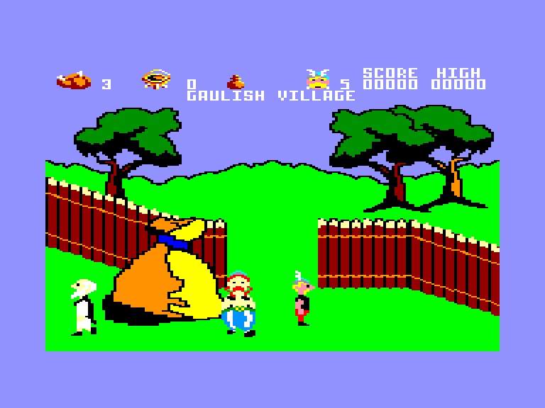 screenshot of the Amstrad CPC game Asterix and the magic cauldron by GameBase CPC