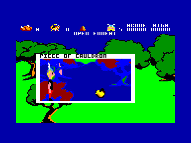 screenshot of the Amstrad CPC game Asterix and the magic cauldron by GameBase CPC