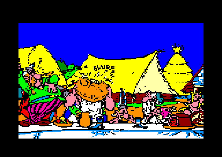screenshot of the Amstrad CPC game Asterix chez Rahazade by GameBase CPC