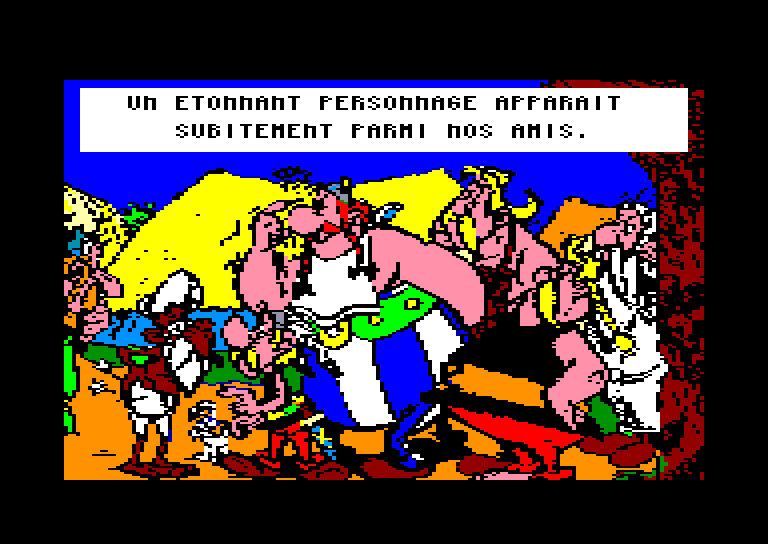 screenshot of the Amstrad CPC game Asterix chez Rahazade by GameBase CPC