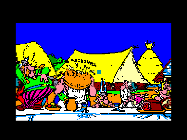 screenshot of the Amstrad CPC game Asterix en la India by GameBase CPC