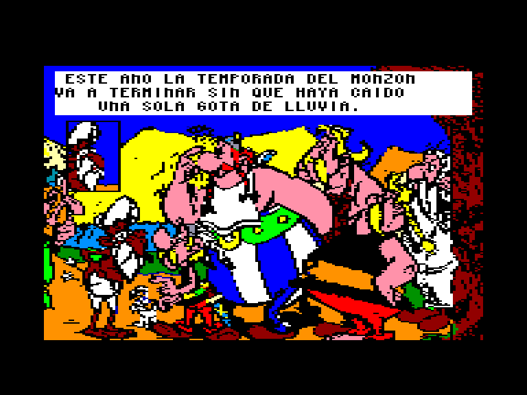 screenshot of the Amstrad CPC game Asterix en la India by GameBase CPC