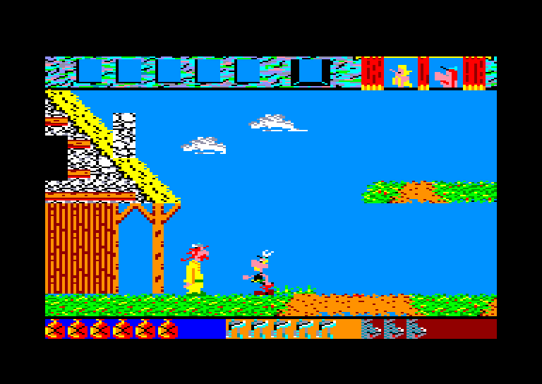 screenshot of the Amstrad CPC game Asterix et la potion magique by GameBase CPC