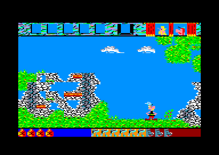 screenshot of the Amstrad CPC game Asterix et la potion magique by GameBase CPC