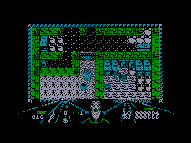 screenshot of the Amstrad CPC game Astonishing Adventures of Mr Weems and the She Vampires by GameBase CPC