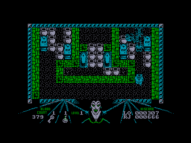 screenshot of the Amstrad CPC game Astonishing Adventures of Mr Weems and the She Vampires by GameBase CPC