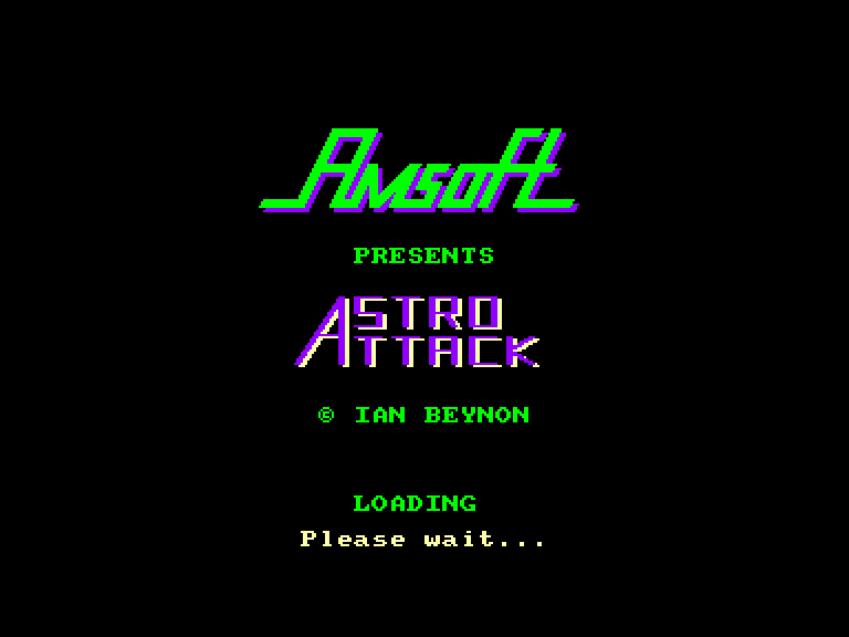 screenshot of the Amstrad CPC game Astro Attack by GameBase CPC
