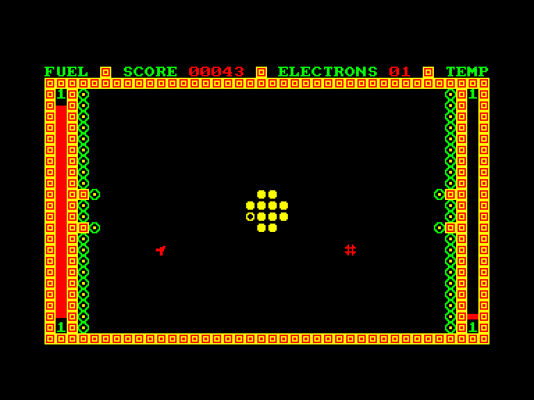 screenshot of the Amstrad CPC game Atom smasher by GameBase CPC