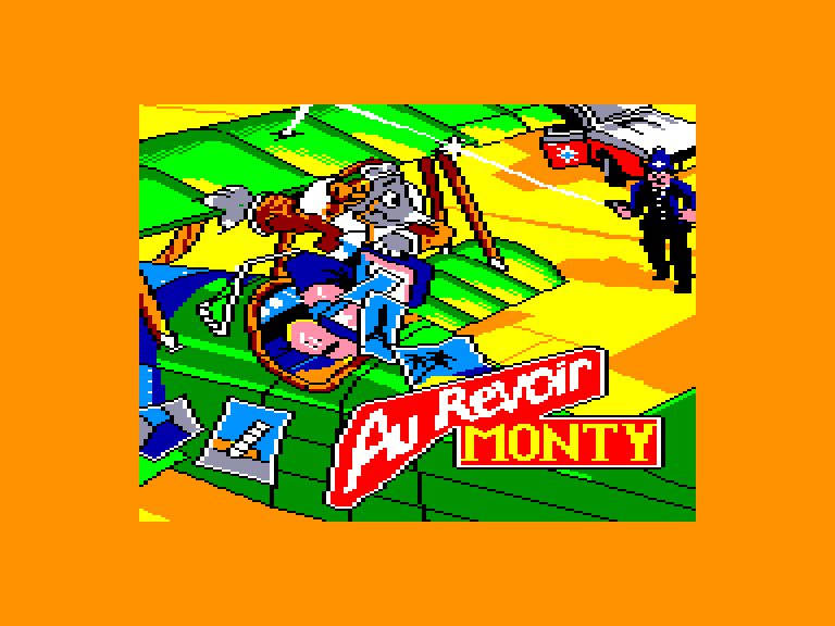 screenshot of the Amstrad CPC game Au Revoir Monty by GameBase CPC