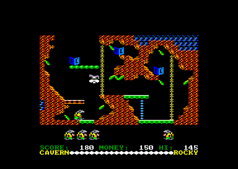 screenshot of the Amstrad CPC game Au Revoir Monty by GameBase CPC