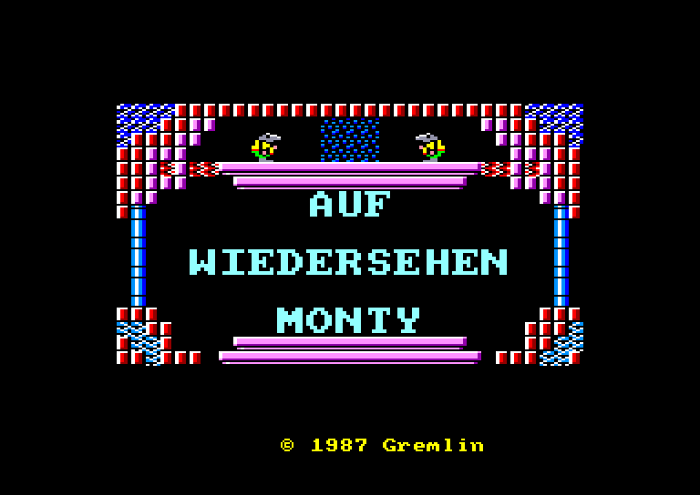 screenshot of the Amstrad CPC game Au Revoir Monty by GameBase CPC