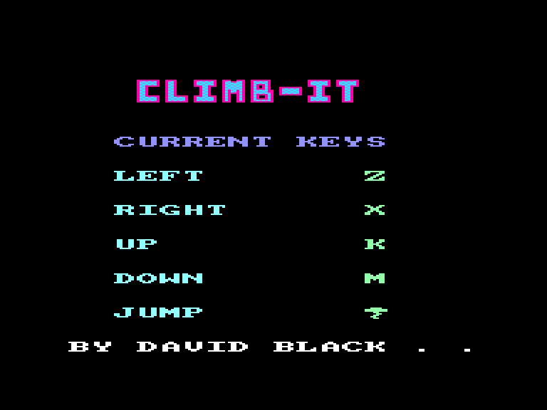 screenshot of the Amstrad CPC game Climb-It by GameBase CPC