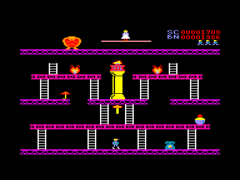 screenshot of the Amstrad CPC game Climb-It by GameBase CPC