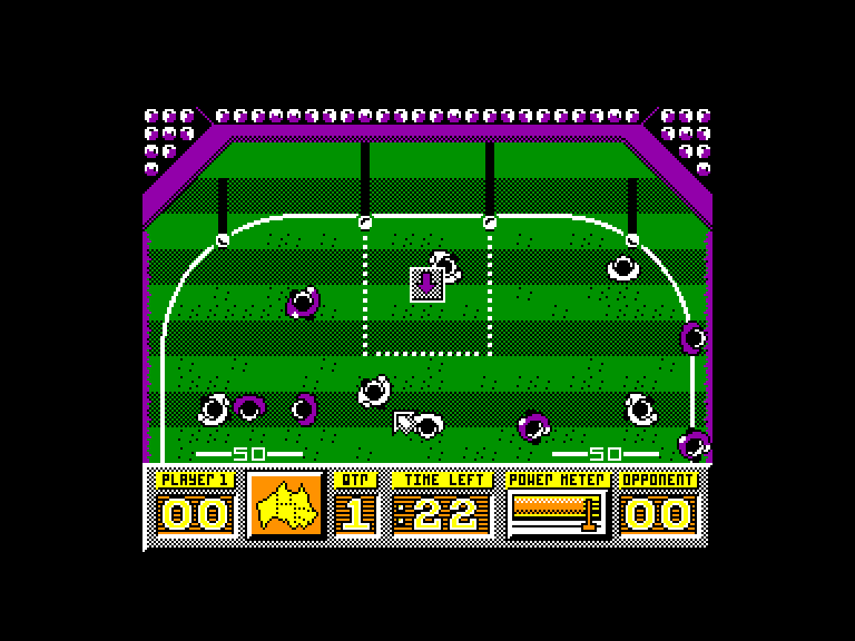 screenshot of the Amstrad CPC game Australian rules football by GameBase CPC