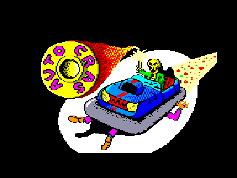 screenshot of the Amstrad CPC game Autocrash by GameBase CPC