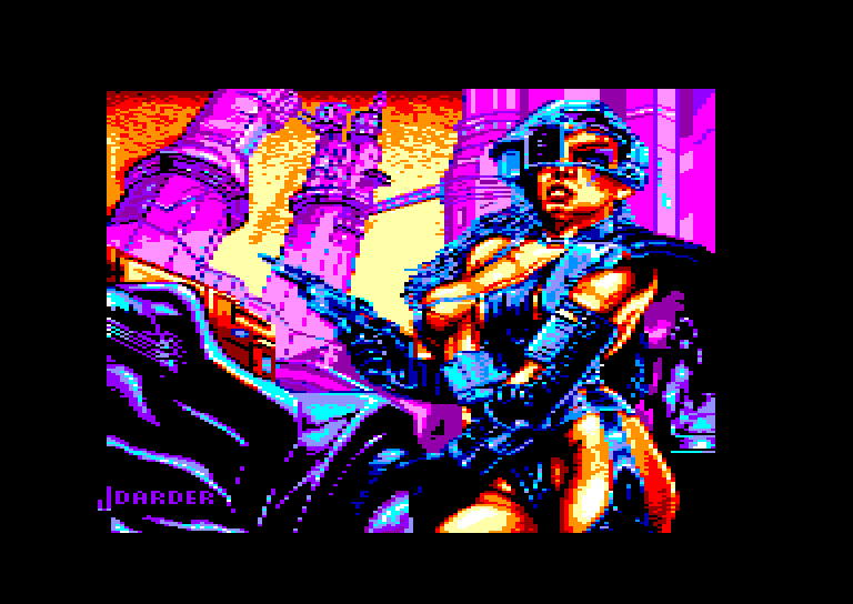 screenshot of the Amstrad CPC game Aventura espacial (la) by GameBase CPC