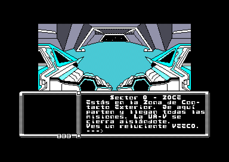 screenshot of the Amstrad CPC game Aventura espacial (la) by GameBase CPC