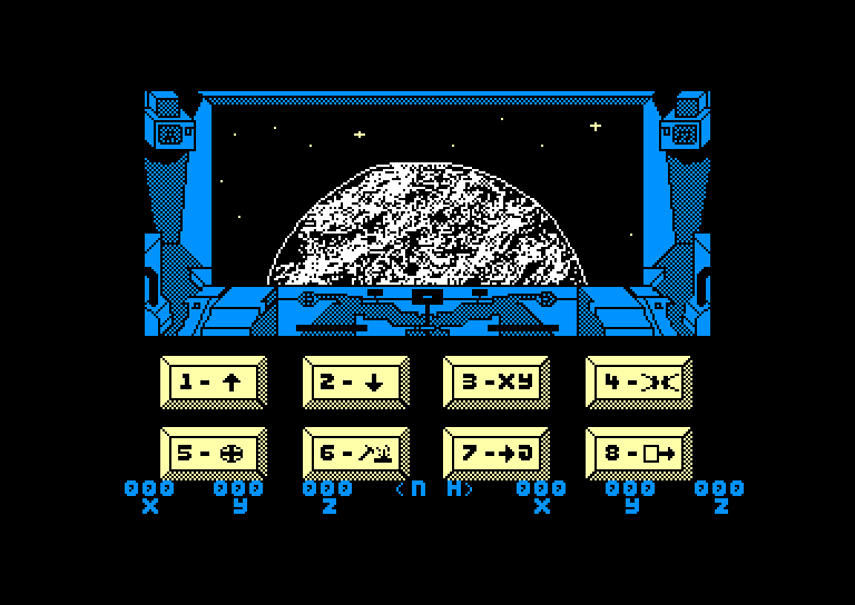 screenshot of the Amstrad CPC game Aventura espacial (la) by GameBase CPC