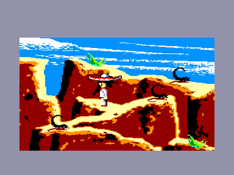 screenshot of the Amstrad CPC game Aventures de Pepito au Mexique (les) by GameBase CPC