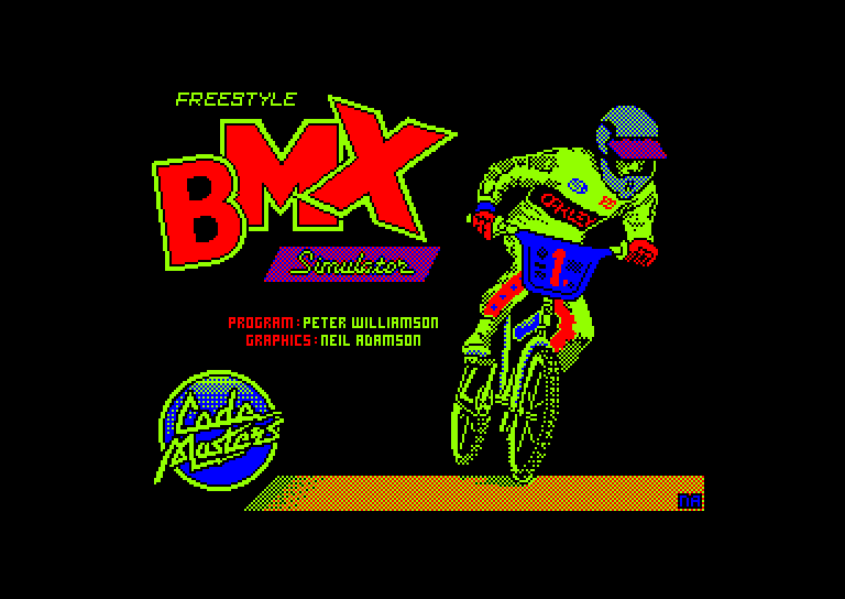 screenshot of the Amstrad CPC game Bmx freestyle by GameBase CPC