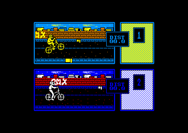 screenshot of the Amstrad CPC game Bmx freestyle by GameBase CPC