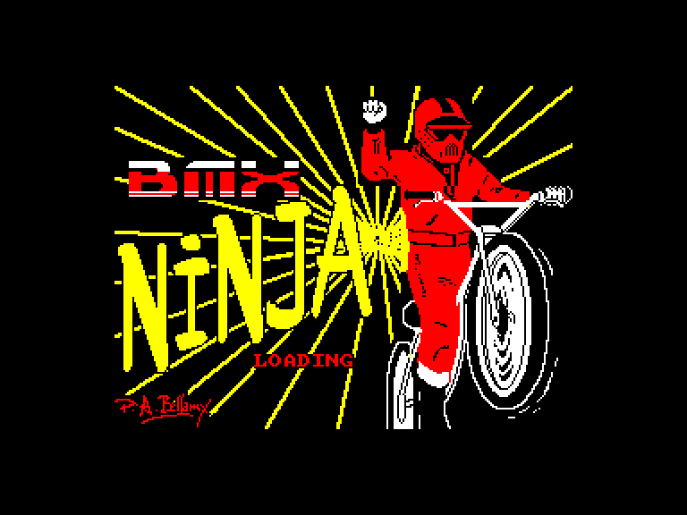 screenshot of the Amstrad CPC game Bmx ninja by GameBase CPC