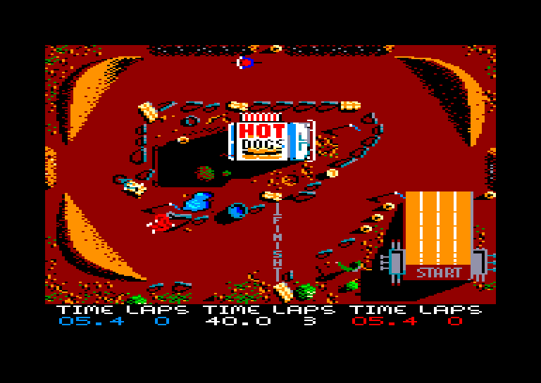 screenshot of the Amstrad CPC game Bmx simulator by GameBase CPC