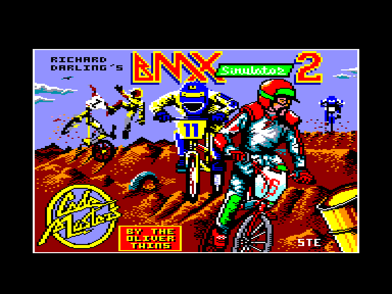 screenshot of the Amstrad CPC game Bmx simulator 2 by GameBase CPC