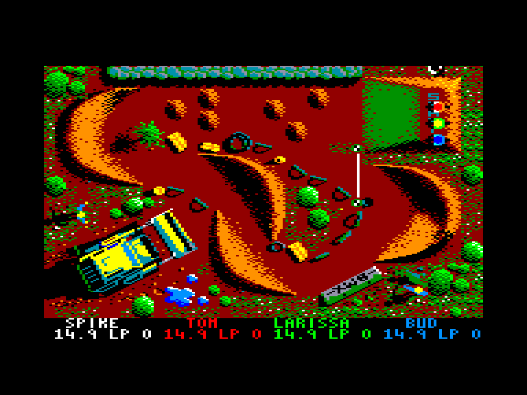 screenshot of the Amstrad CPC game Bmx simulator 2 by GameBase CPC