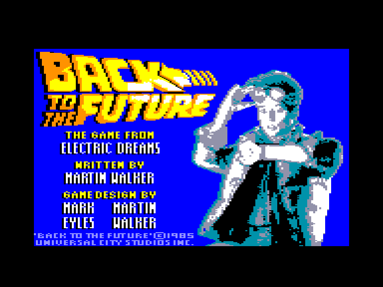 screenshot of the Amstrad CPC game Back to the Future by GameBase CPC
