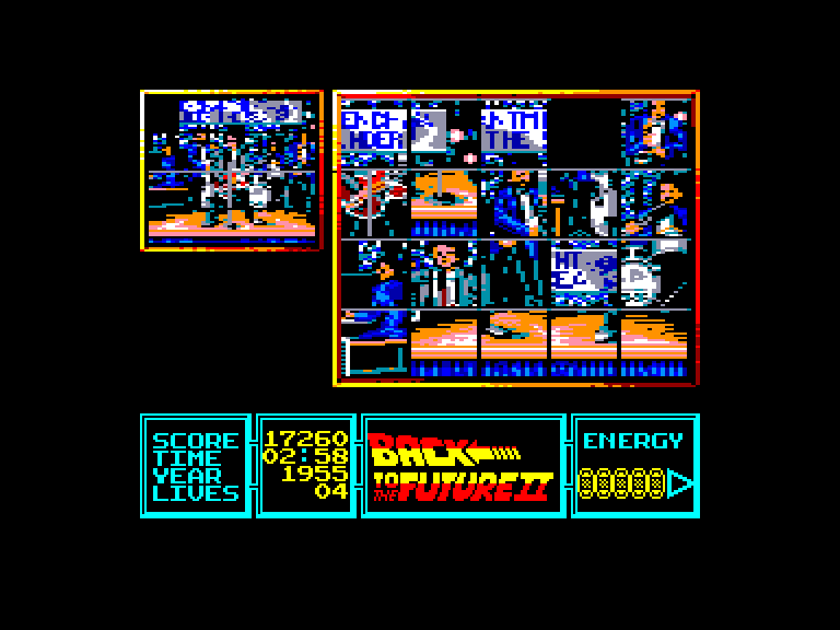 screenshot of the Amstrad CPC game Back to the Future part II by GameBase CPC