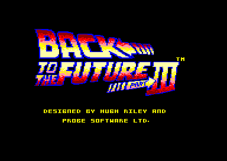 screenshot of the Amstrad CPC game Back to the Future part III by GameBase CPC