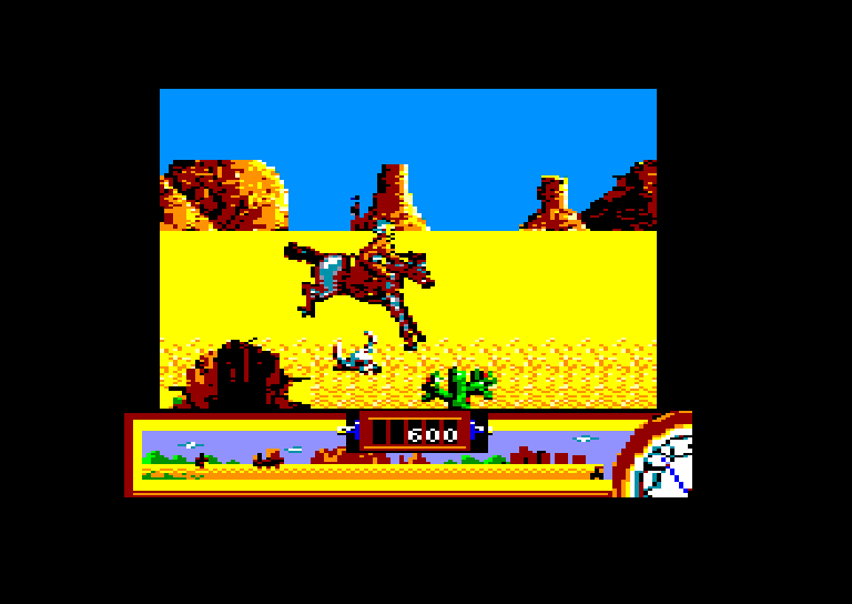 screenshot of the Amstrad CPC game Back to the Future part III by GameBase CPC