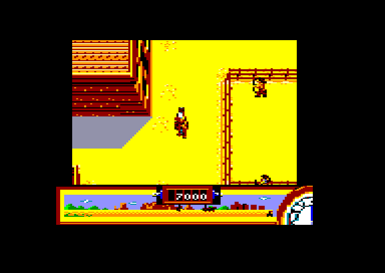 screenshot of the Amstrad CPC game Back to the Future part III by GameBase CPC