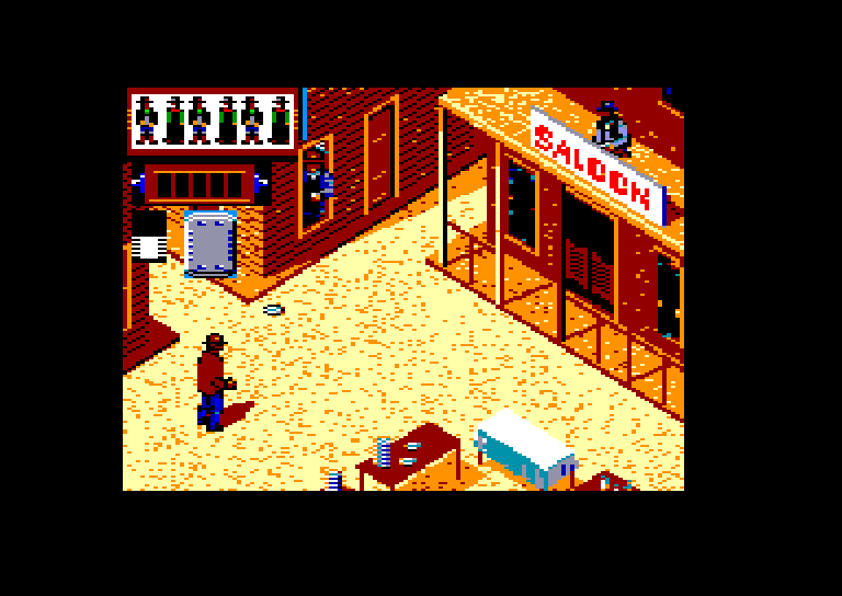 screenshot of the Amstrad CPC game Back to the Future part III by GameBase CPC