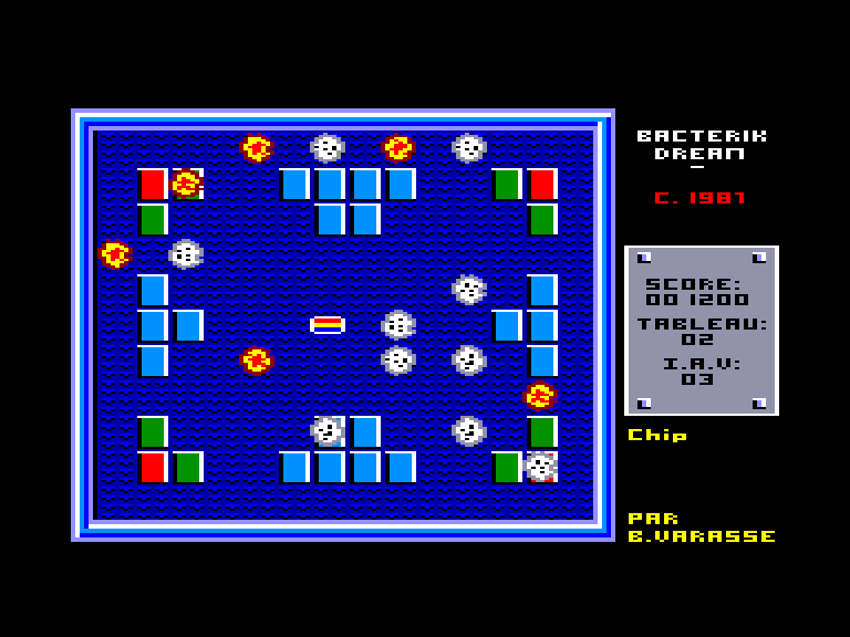 screenshot of the Amstrad CPC game Bacterik Dream by GameBase CPC