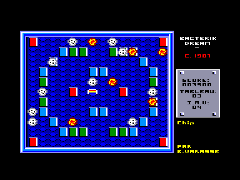 screenshot of the Amstrad CPC game Bacterik Dream by GameBase CPC