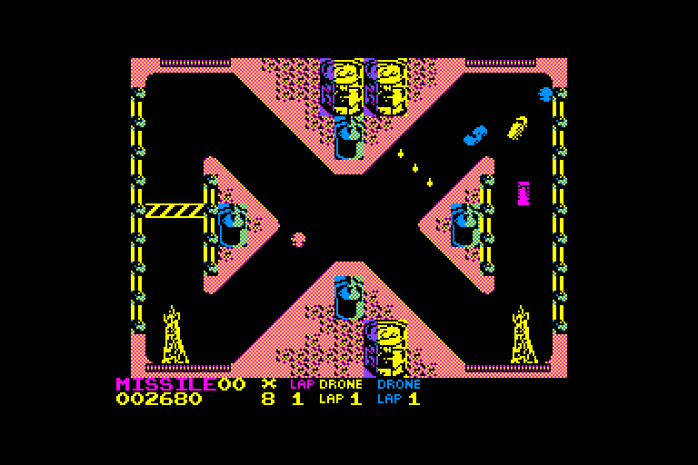 screenshot of the Amstrad CPC game Badlands by GameBase CPC