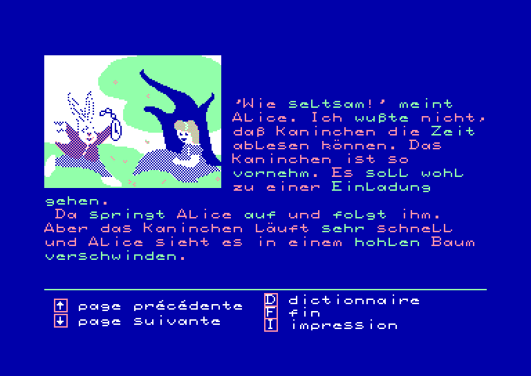 screenshot of the Amstrad CPC game Balade Outre-Rhin by GameBase CPC
