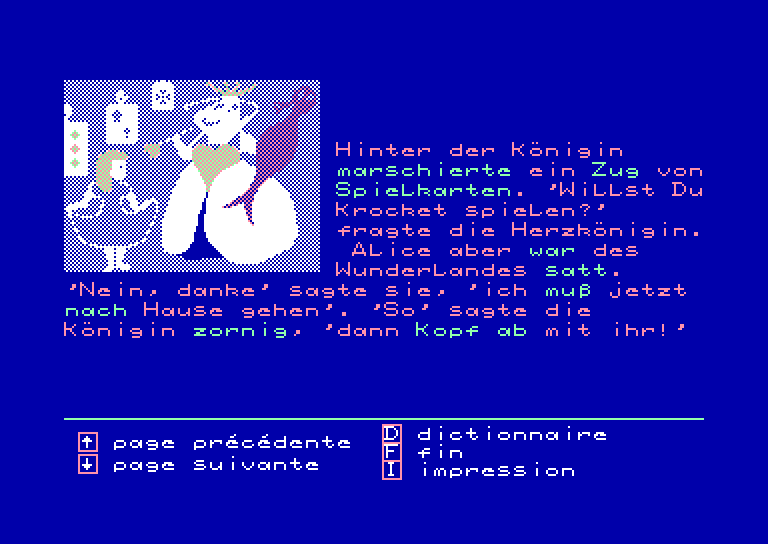 screenshot of the Amstrad CPC game Balade Outre-Rhin by GameBase CPC