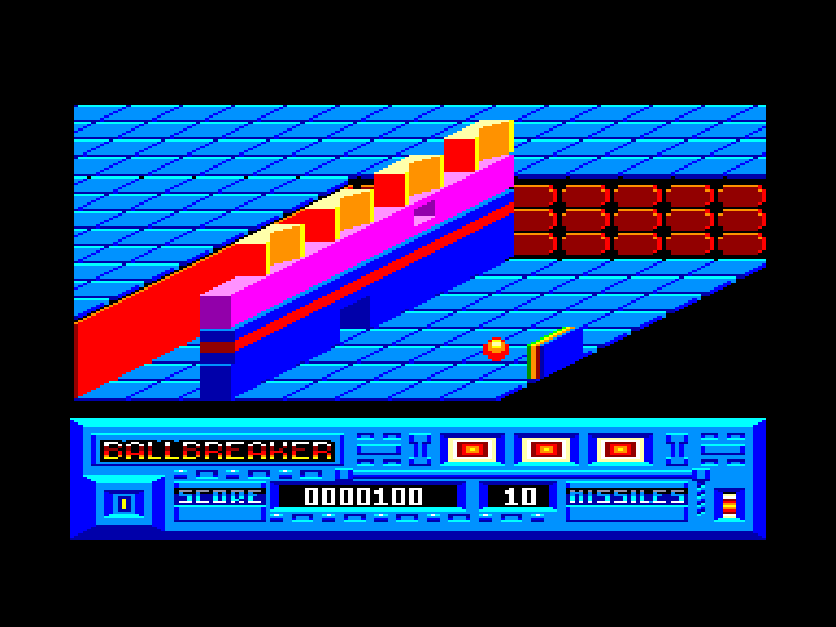 screenshot of the Amstrad CPC game Ball Breaker by GameBase CPC